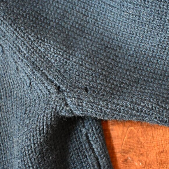 Aime Leon Dore Knit Logo Crewneck Raglan Sweater Navy w/ Olive Branch FW21 - Picture 7 of 7